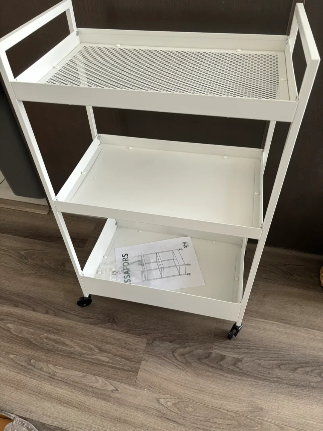 IKEA NISSAFORS Rolling Cart - White