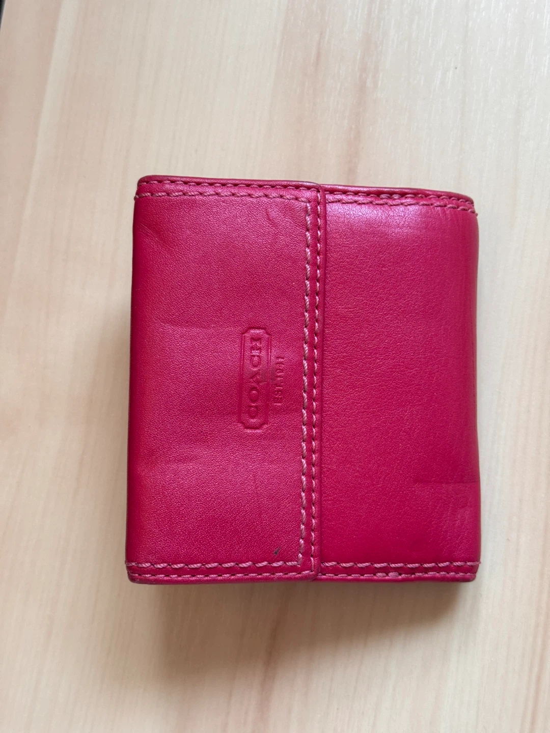 Vintage Coach Pink Leather Wallet - photo 2