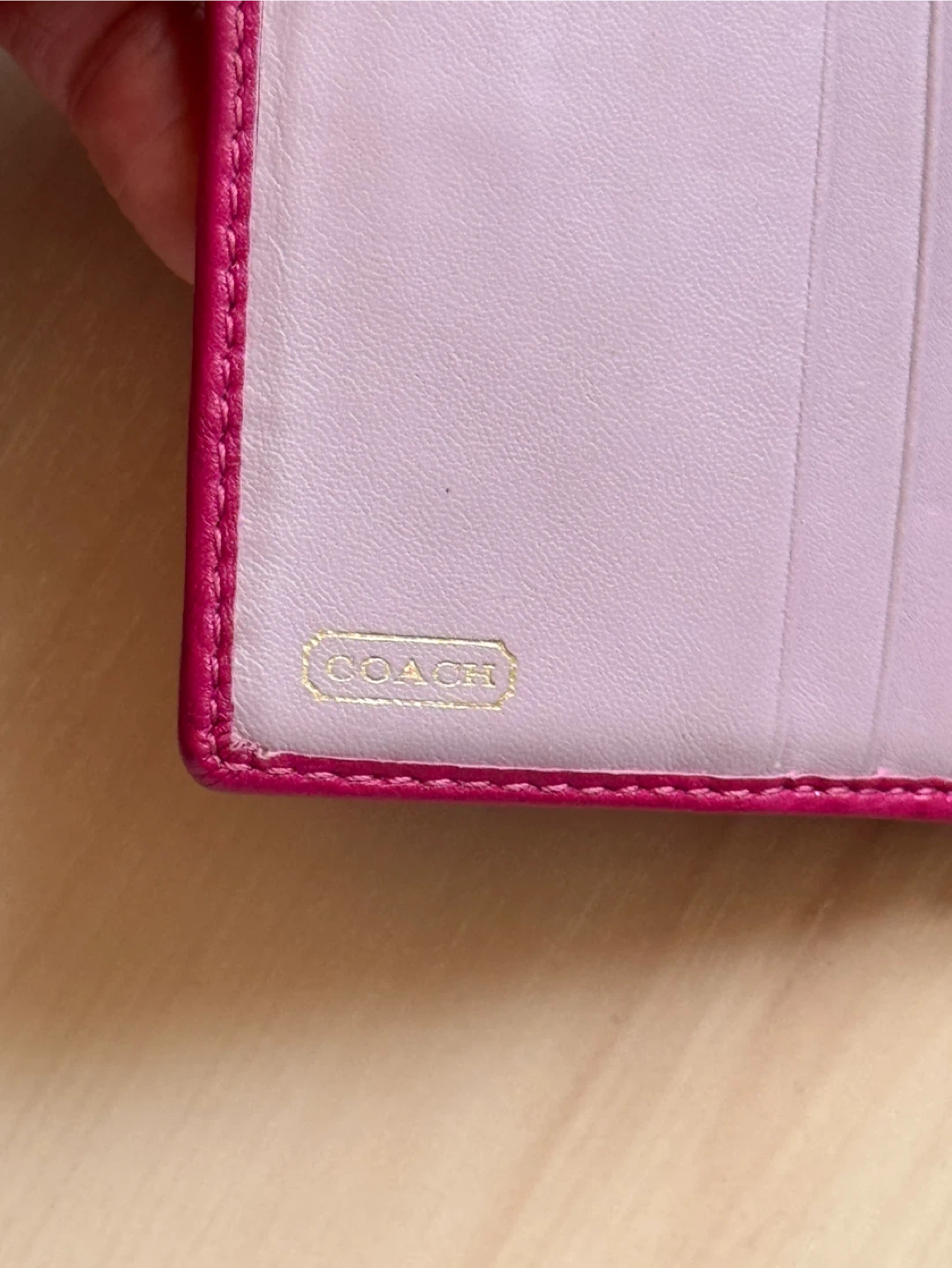 Vintage Coach Pink Leather Wallet - photo 5