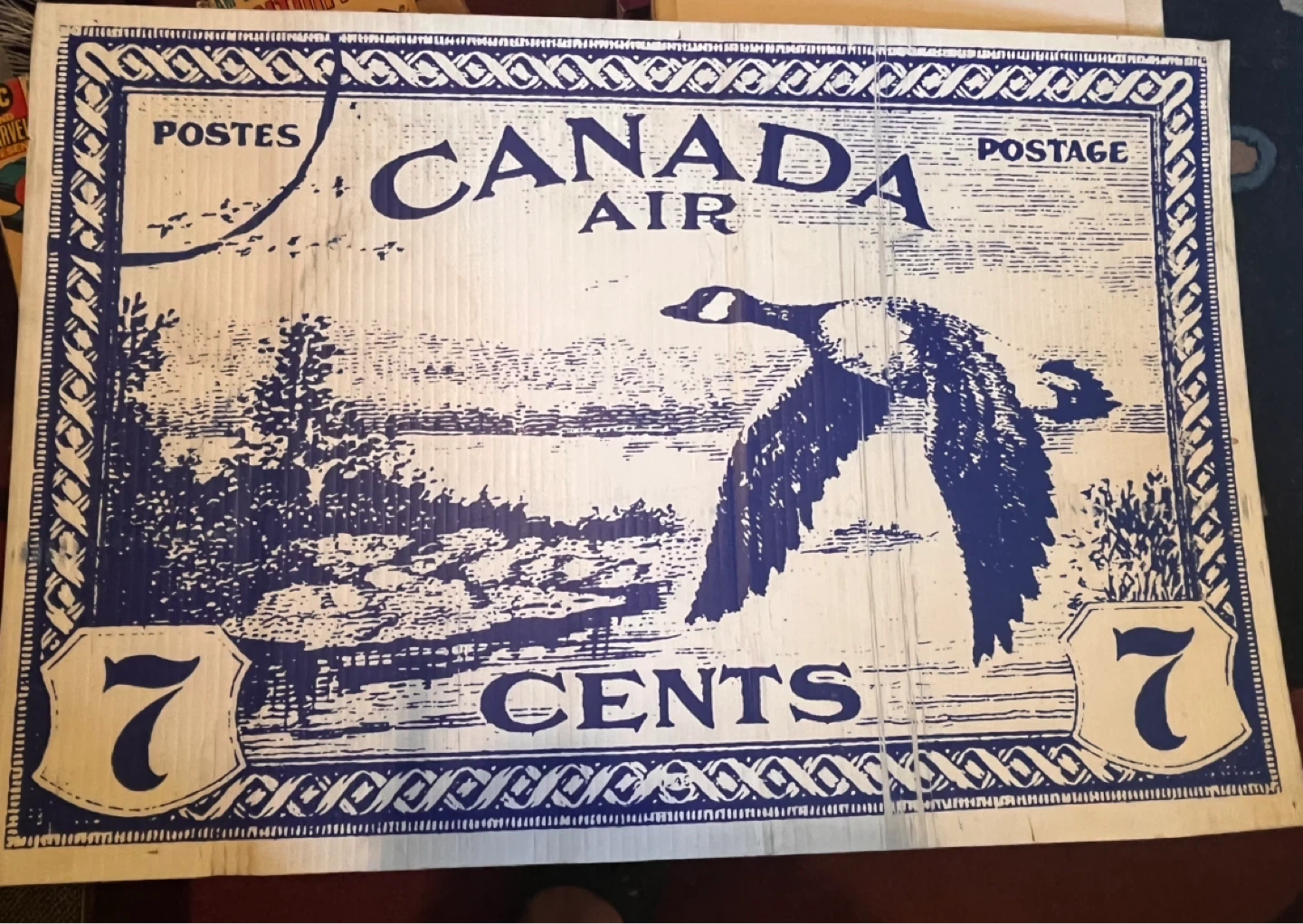 Giant Vintage 1946 Canada Goose Stamp Reproduction Sign