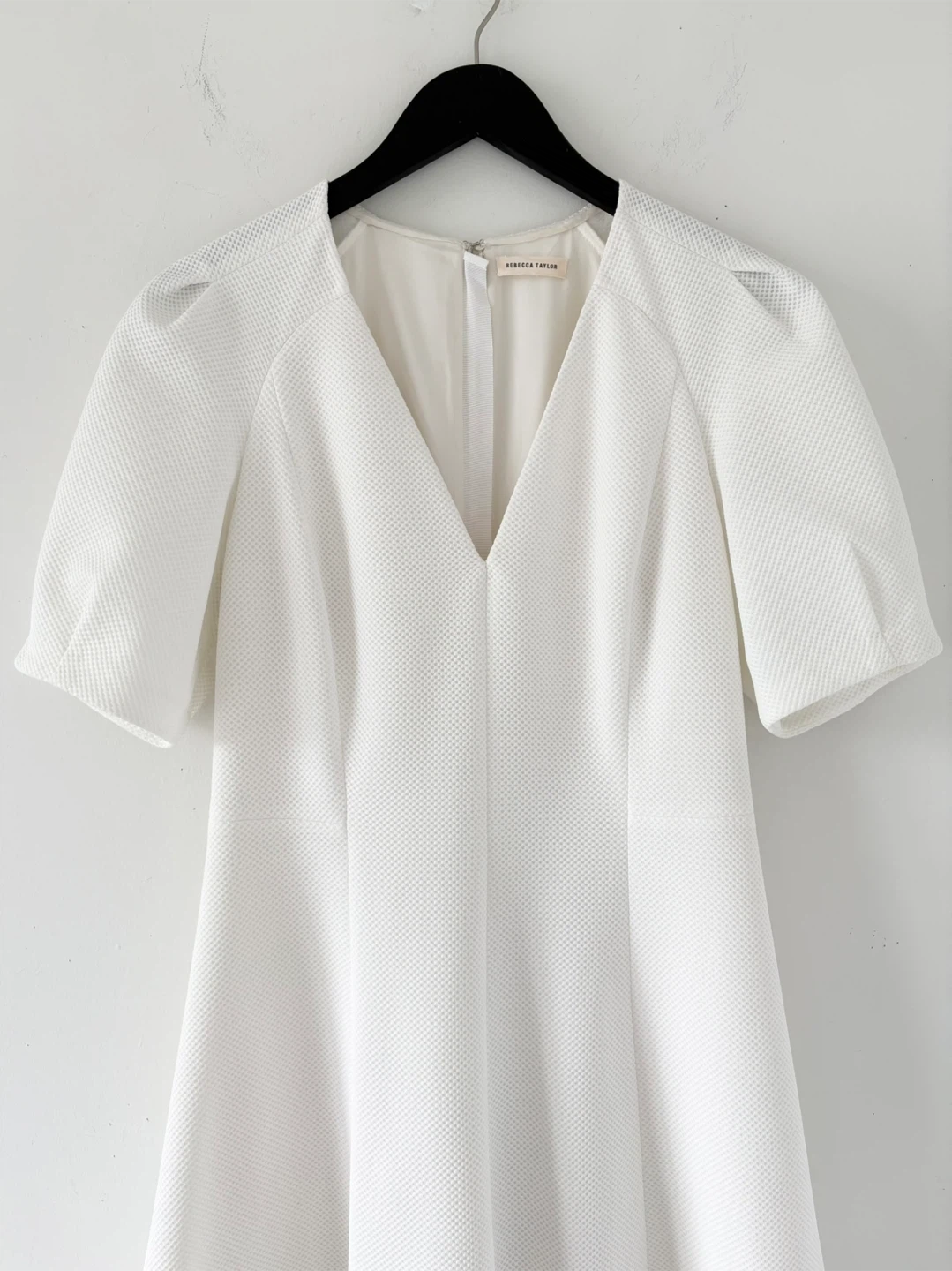 Rebecca Taylor Stretch Texture V-Neck Dress - photo 5