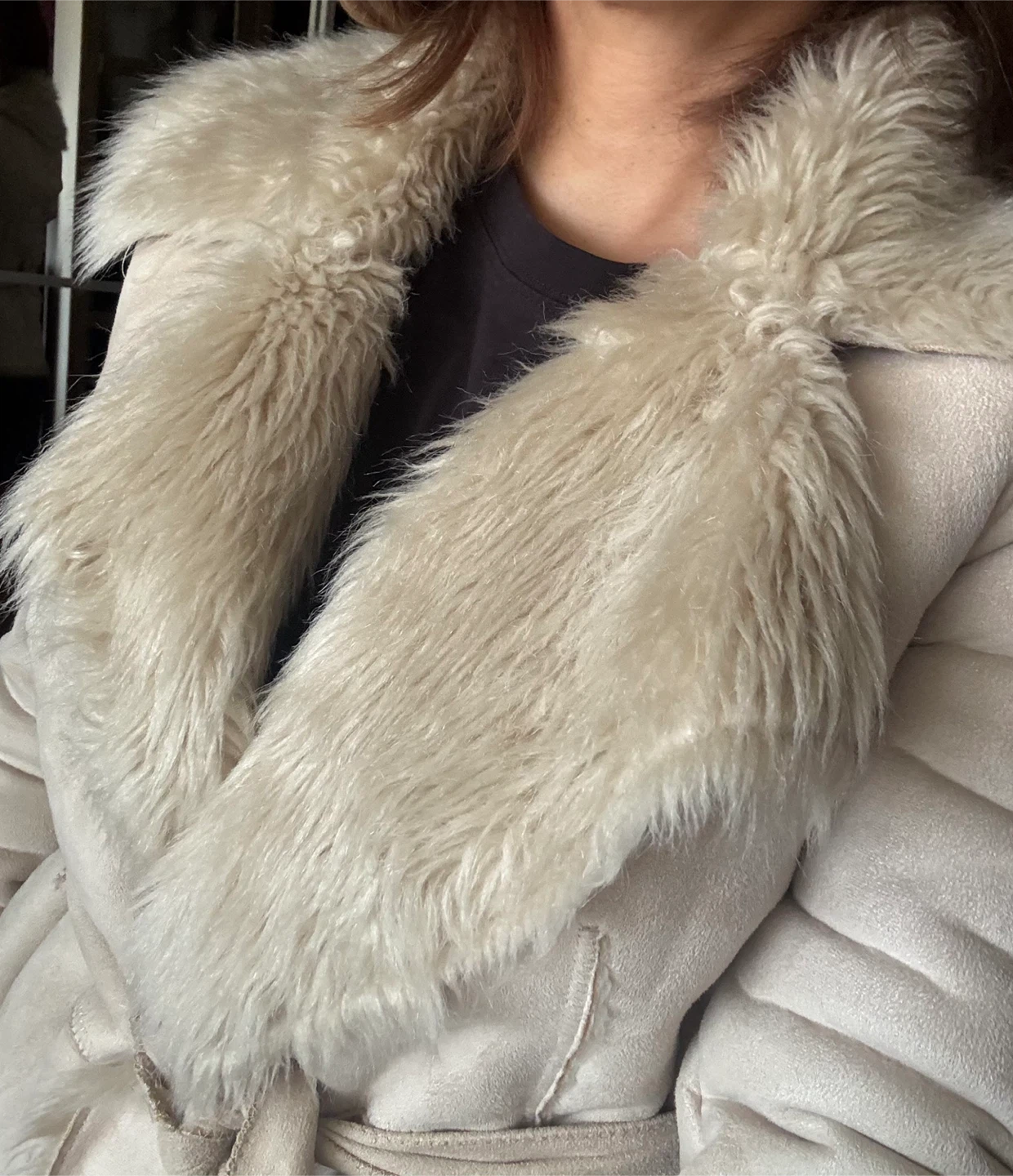 Zara Faux Suede & Fur Trim Jacket - photo 2