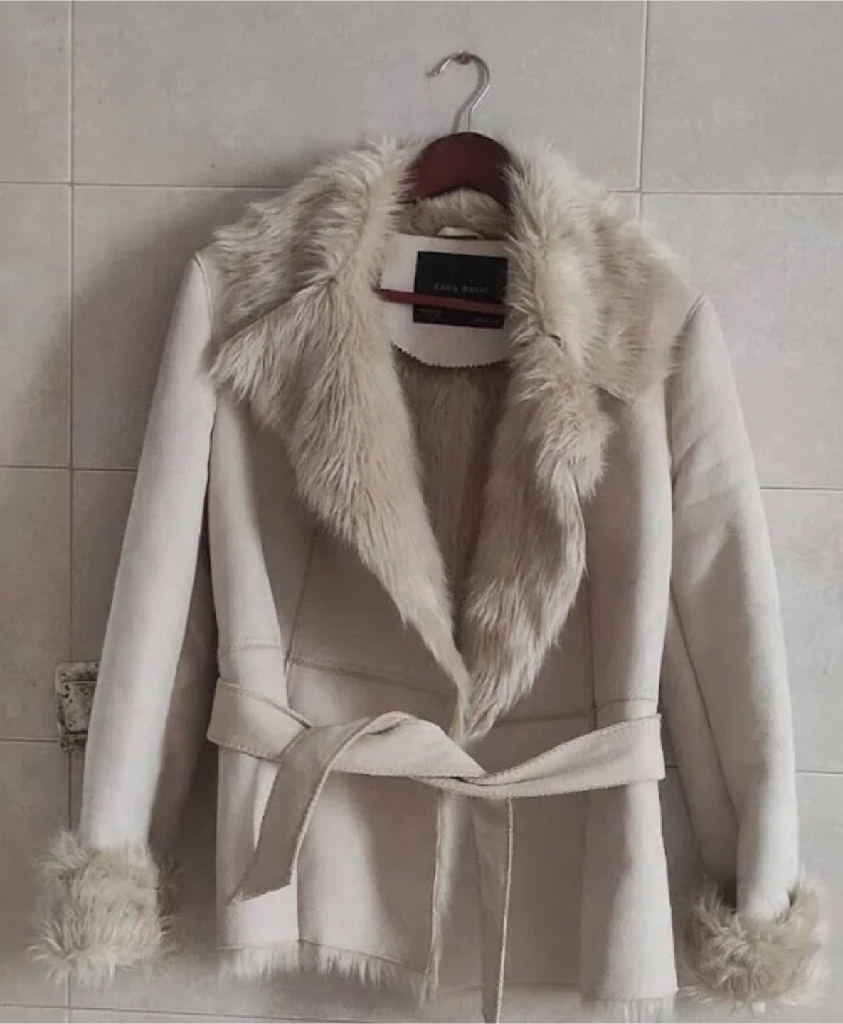Zara Faux Suede & Fur Trim Jacket