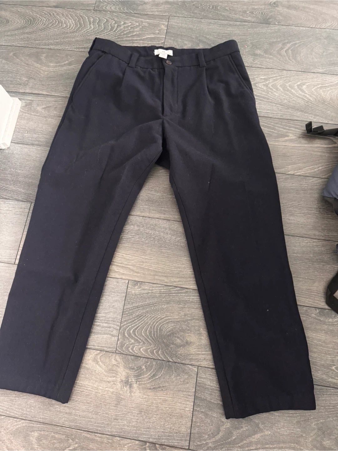 H&M Regular Fit Navy Trousers