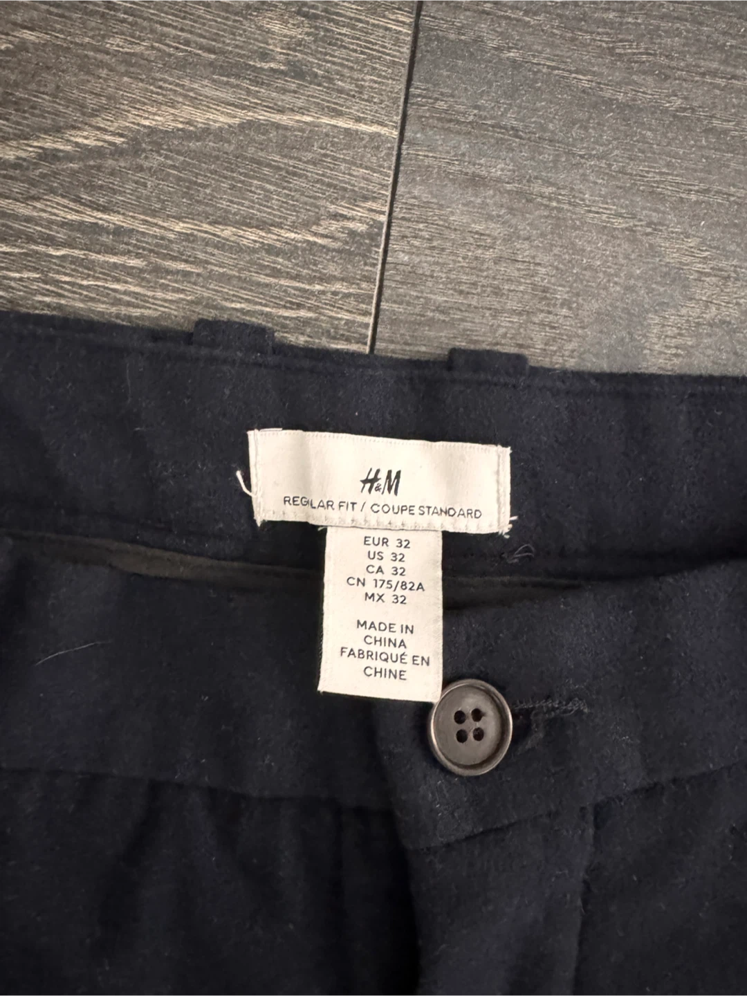 H&M Regular Fit Navy Trousers - photo 2