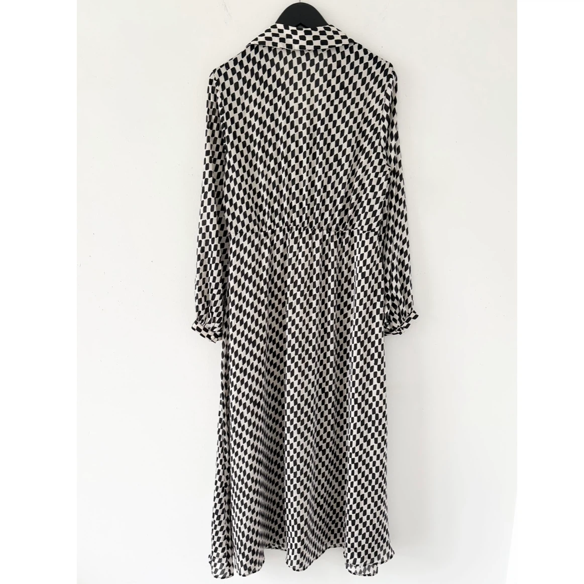 Mango Black & White Checkered Maxi Dress - photo 2