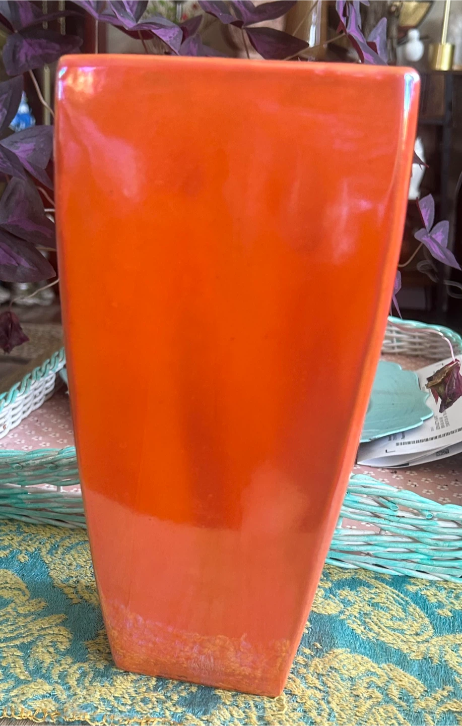 Orange Ceramic Vase