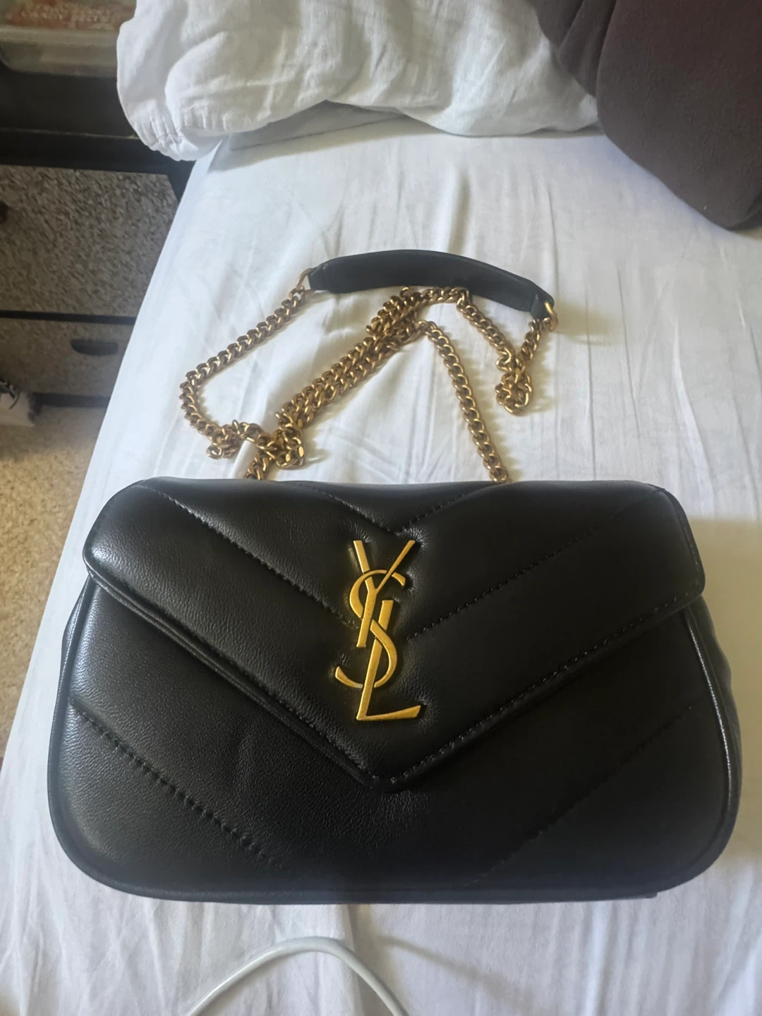 Saint Laurent Black Leather Chain Shoulder Bag - photo 2