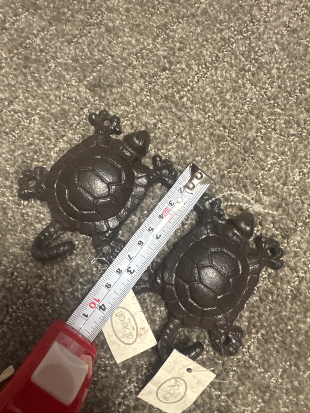 Set of 2 Cast Iron Turtle Hooks - photo 3