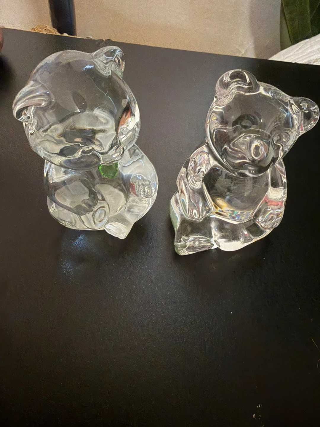 Clear Glass Teddy Bear Figurines (Set of 2) - photo 2