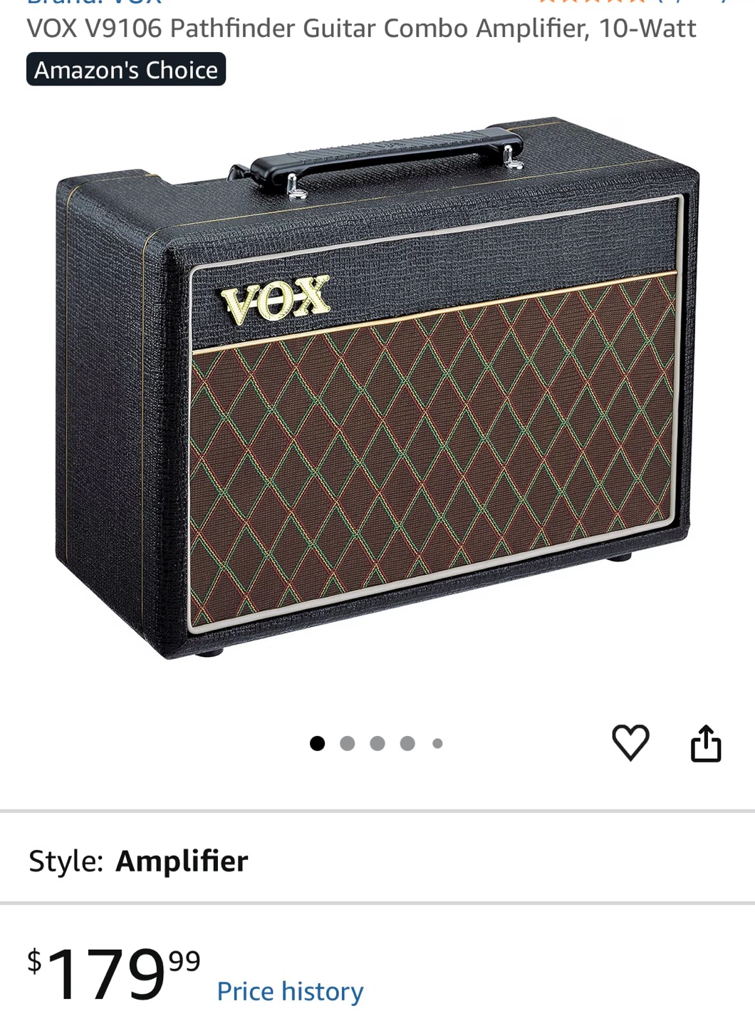 VOX V9106 Pathfinder Guitar Combo Amplifier, 10-Watt