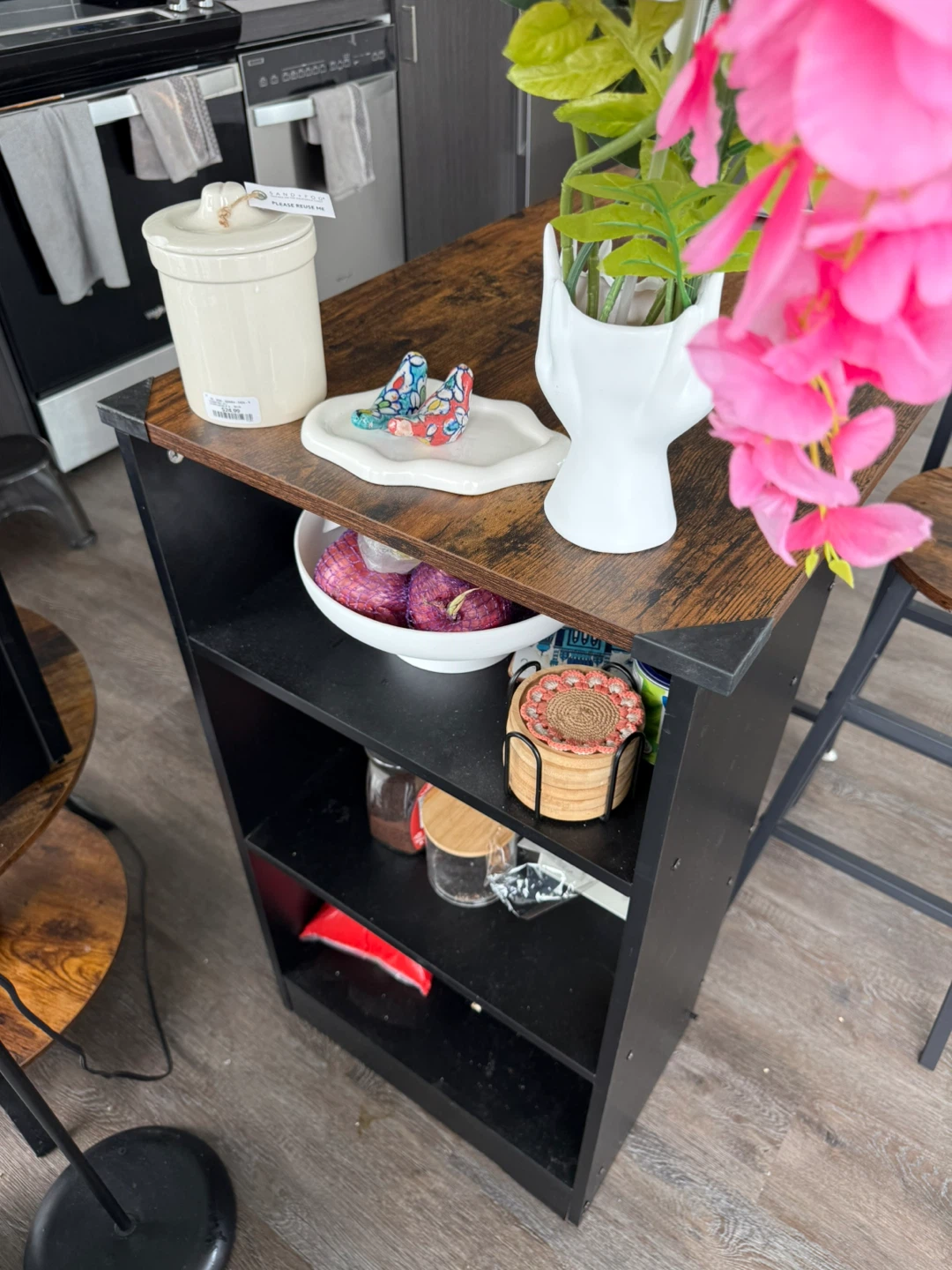 Dark Oak Bar Table with Bar Stools - photo 3