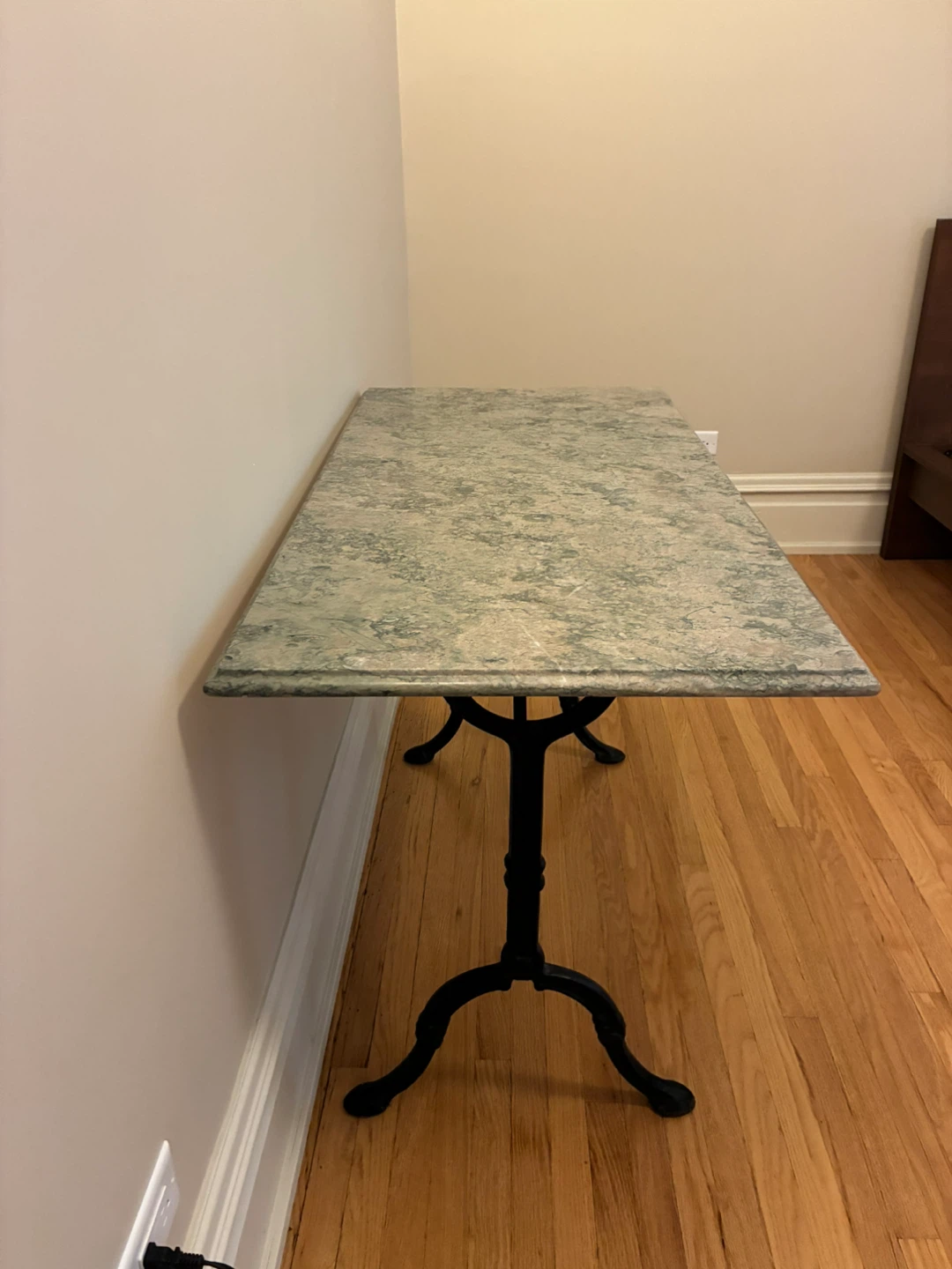 Marble Top Table with Black Pedestal Base - photo 2