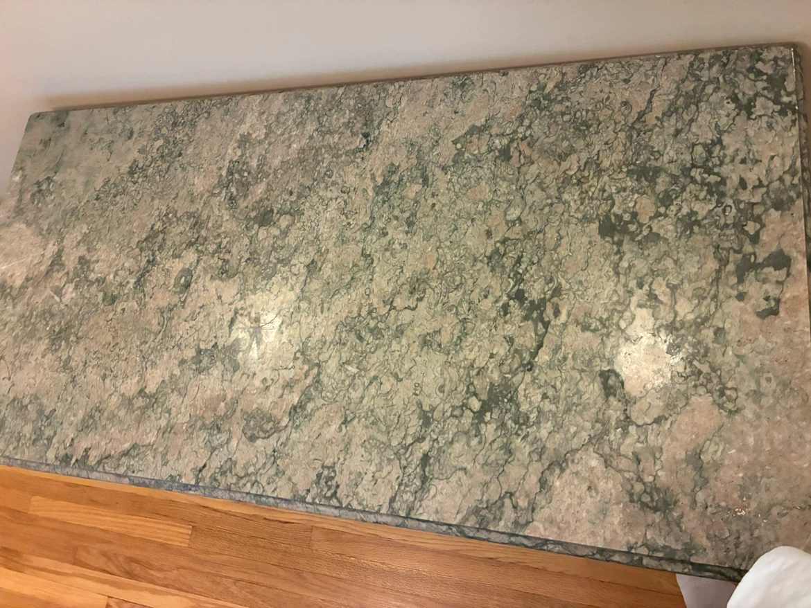 Marble Top Table with Black Pedestal Base - photo 3