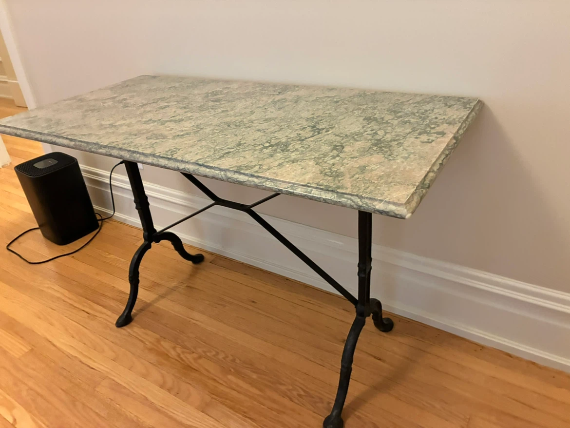Marble Top Table with Black Pedestal Base - photo 4