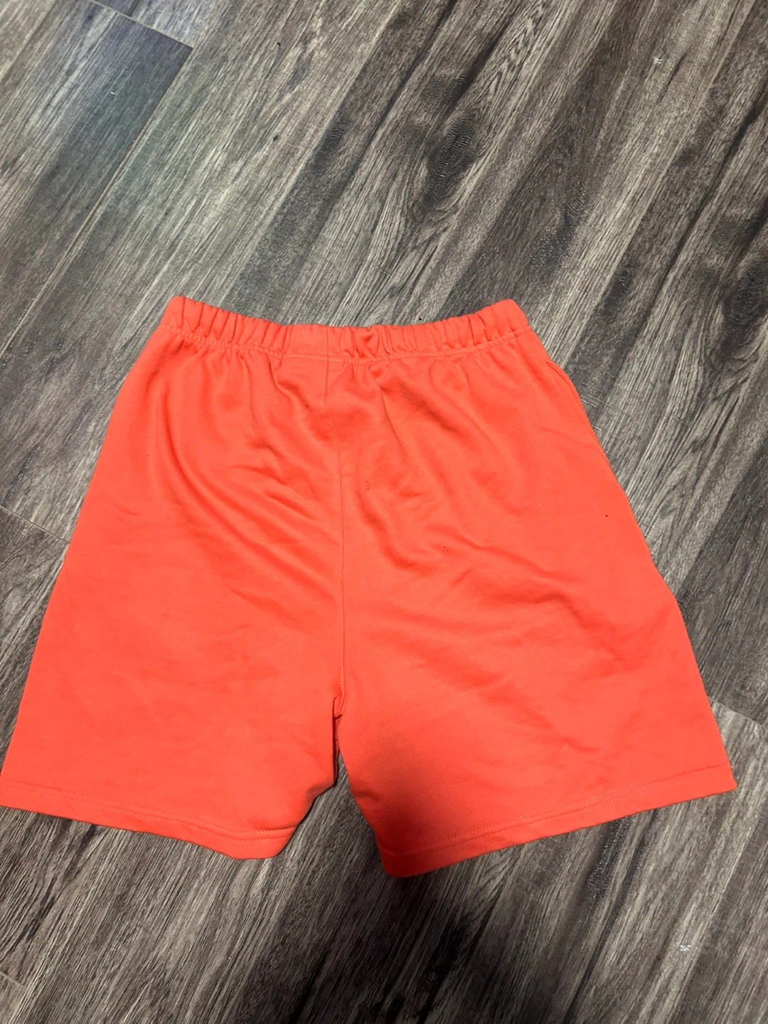 Essentials Fear of God Orange Hoodie and Shorts Set - photo 5