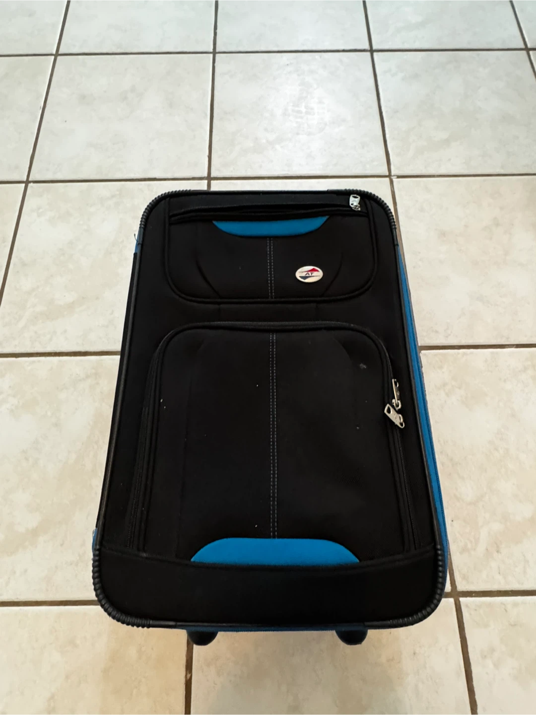 Black & Blue Rolling Suitcase
