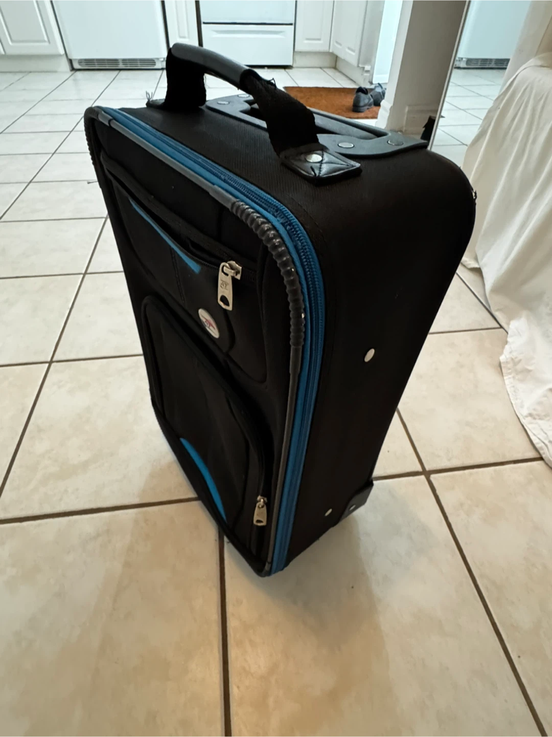Black & Blue Rolling Suitcase - photo 2