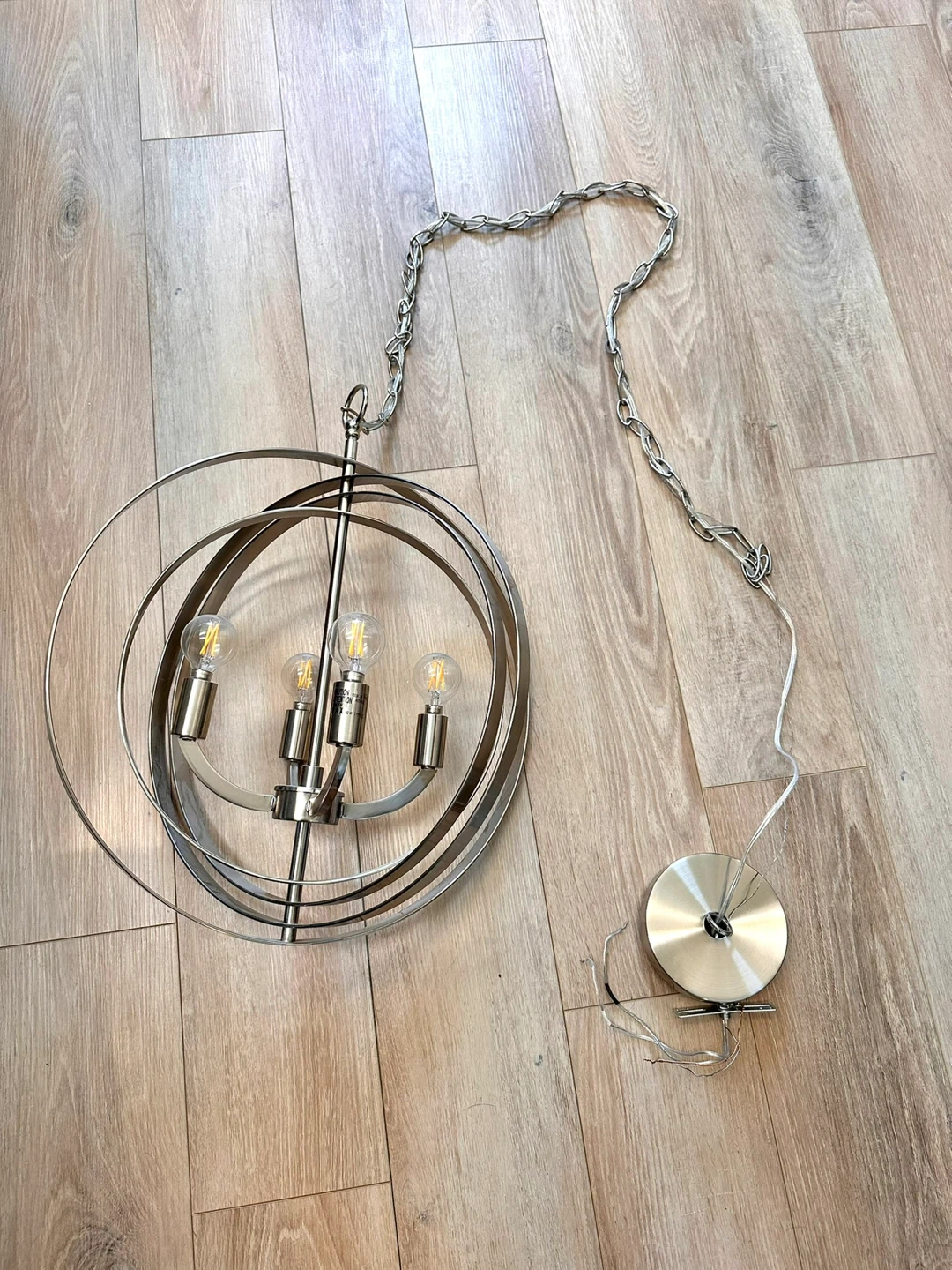 3 Different Pendant Light Fixtures with Chain