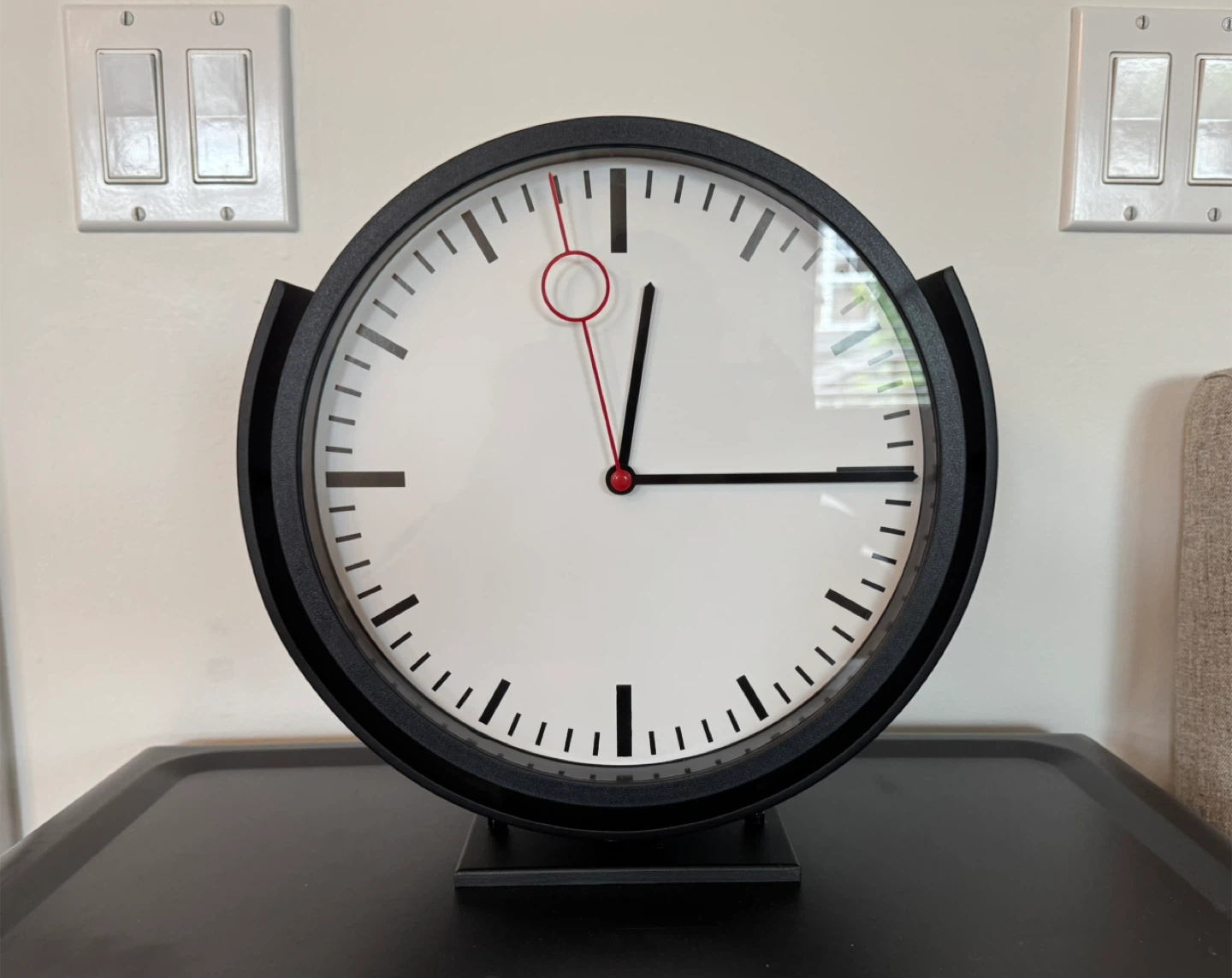 RARE IKEA BISSING Double-sided Black Wall Clock - Retired
