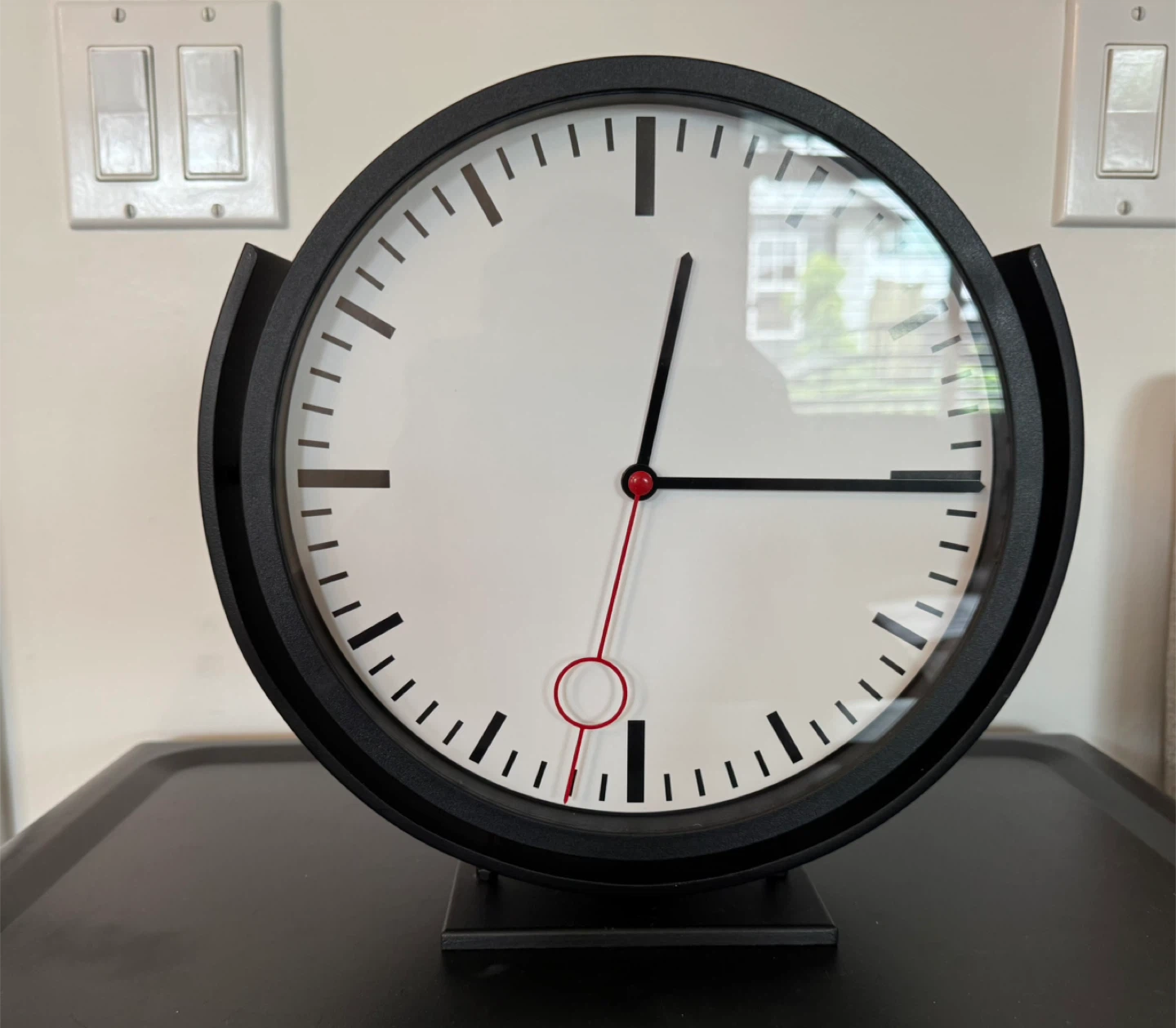 RARE IKEA BISSING Double-sided Black Wall Clock - Retired - photo 3