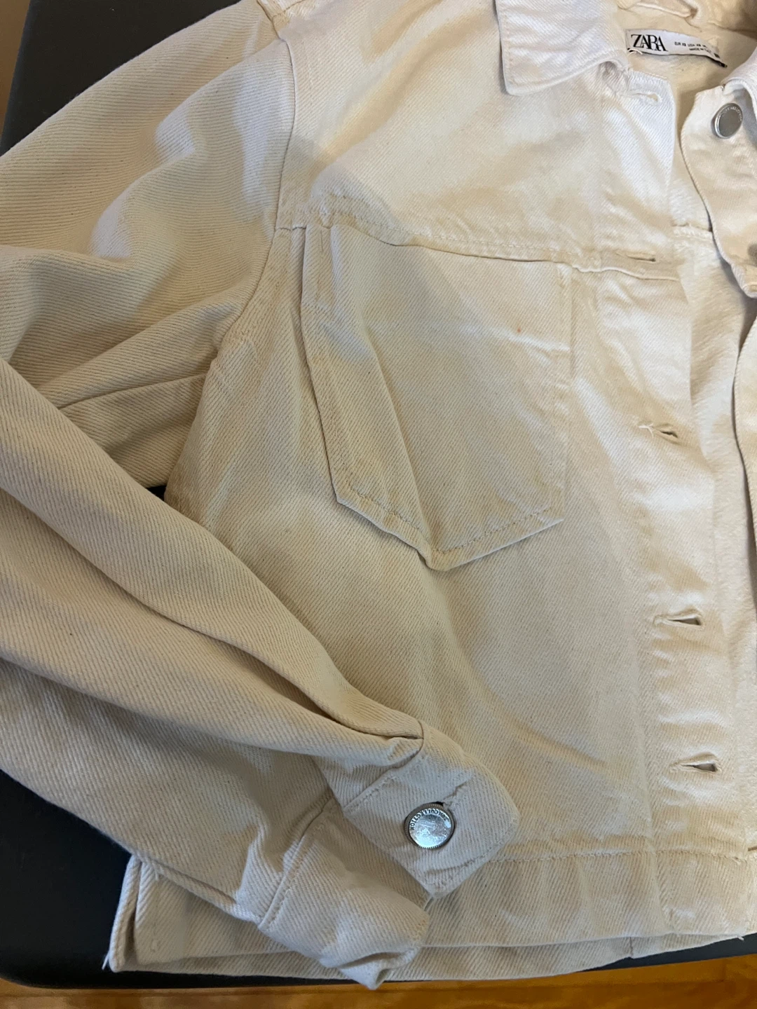 Zara Cream/Off White Denim Jacket - XS - photo 3
