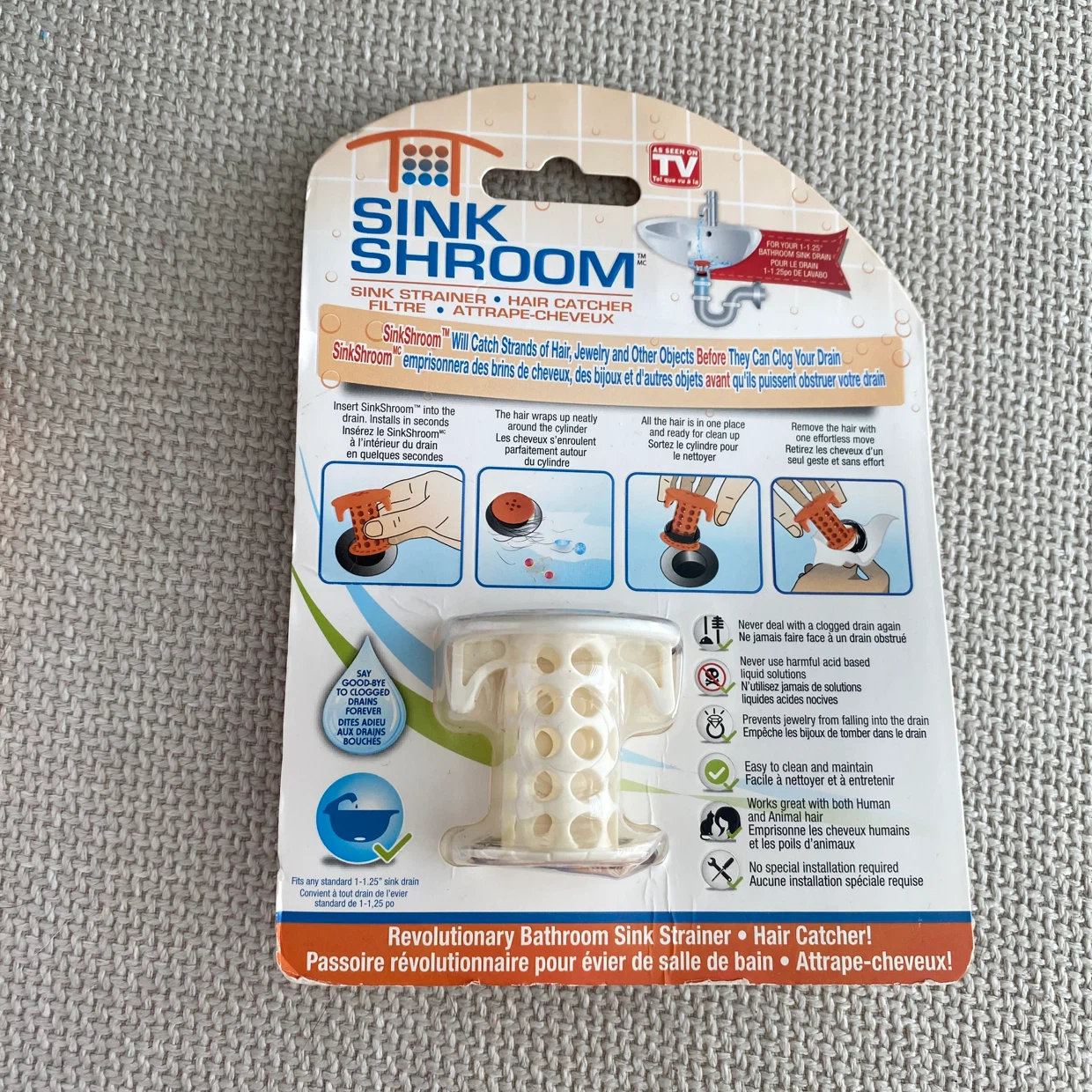No clogged drains! Bathtub Hair Catcher/Sink Strainer Easy-Clean
