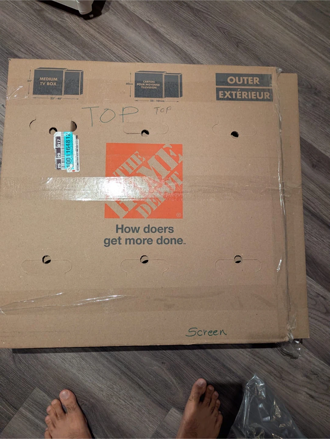 Home Depot Medium TV Box