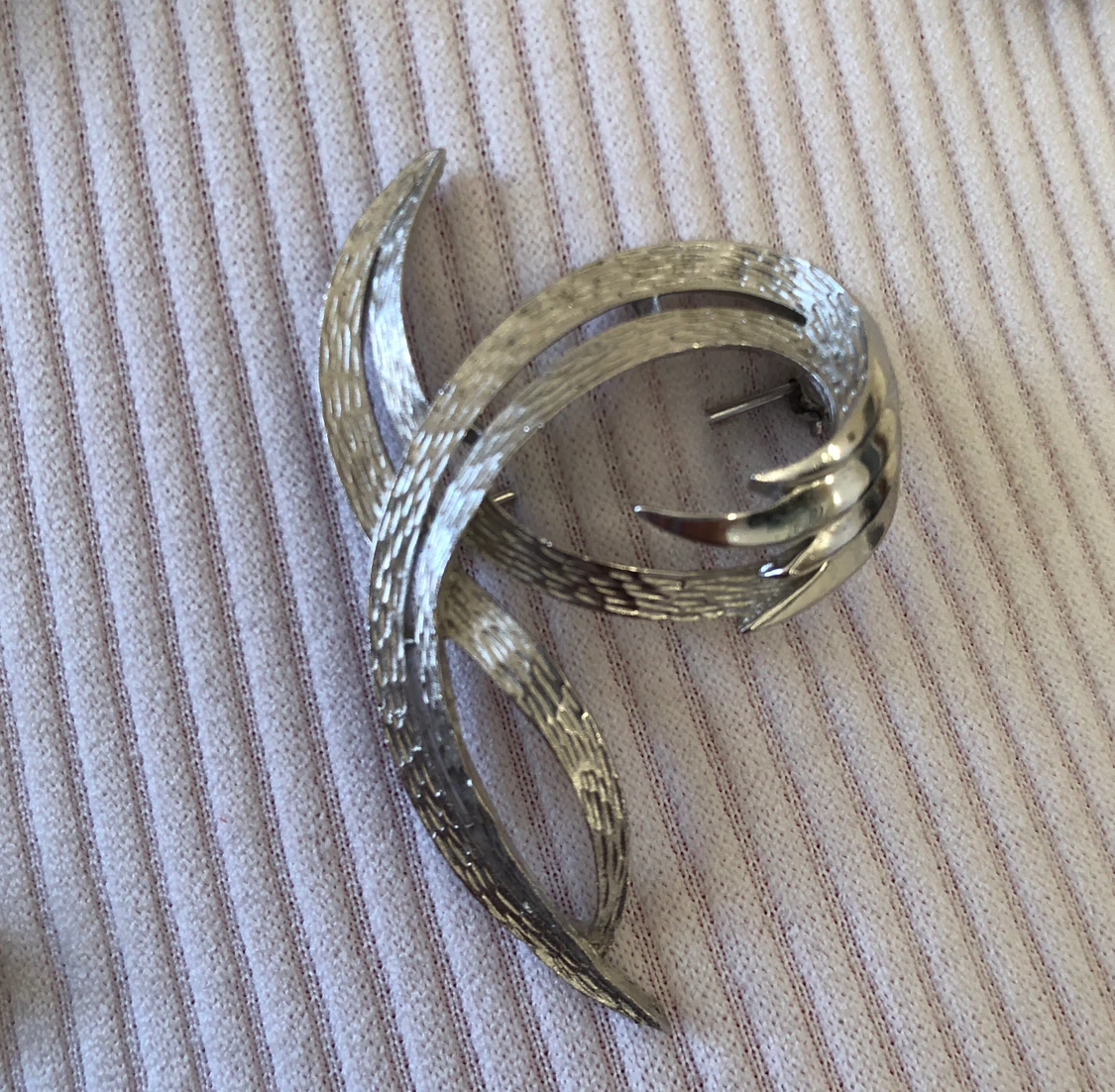 Crown Trifari Silver-Tone Brooch