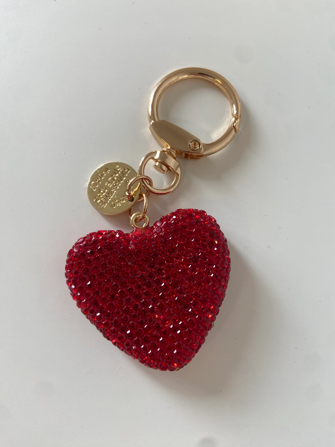 Red Heart bag charm with Rhinestones - photo 2