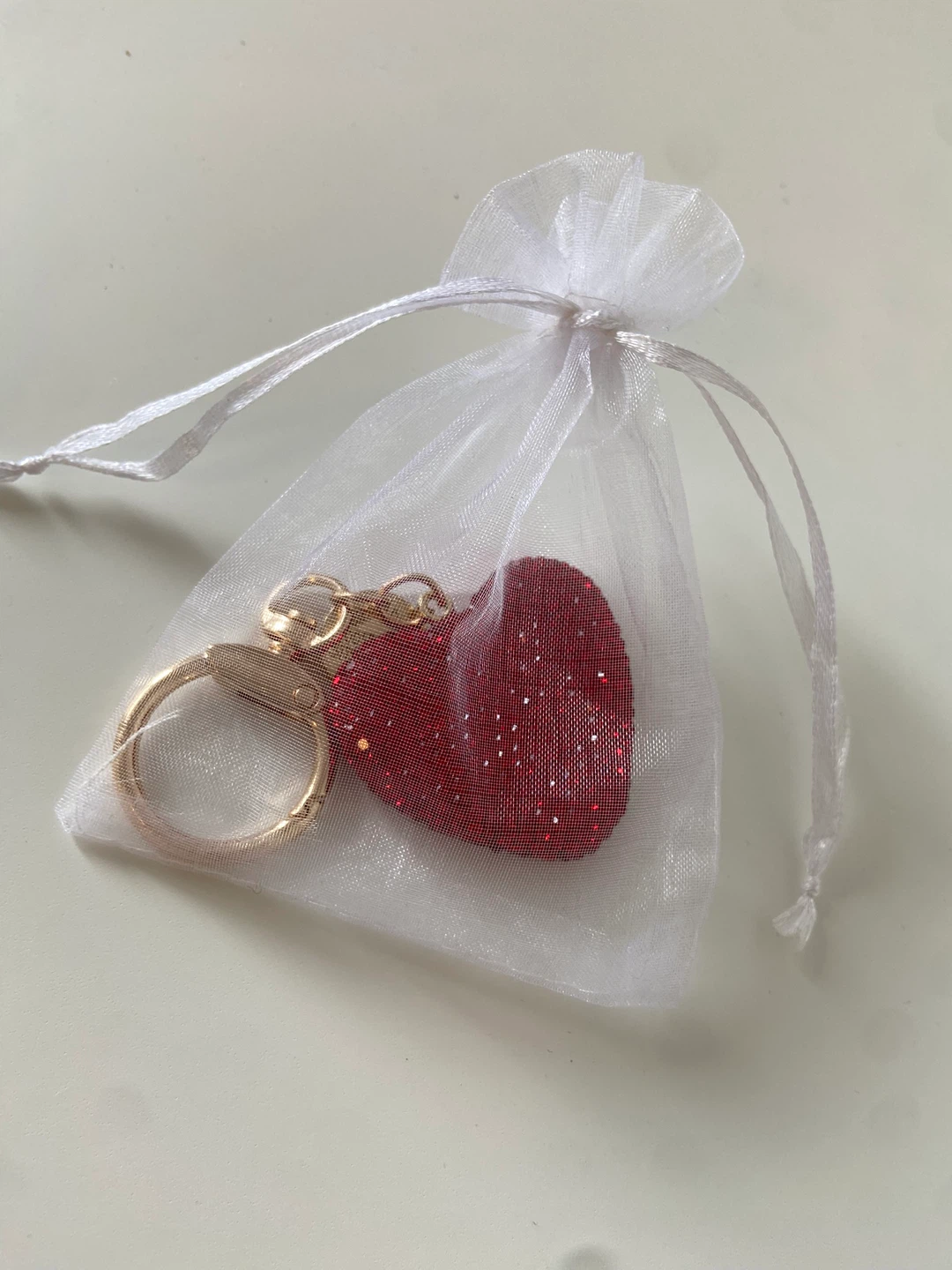 Red Heart bag charm with Rhinestones - photo 3