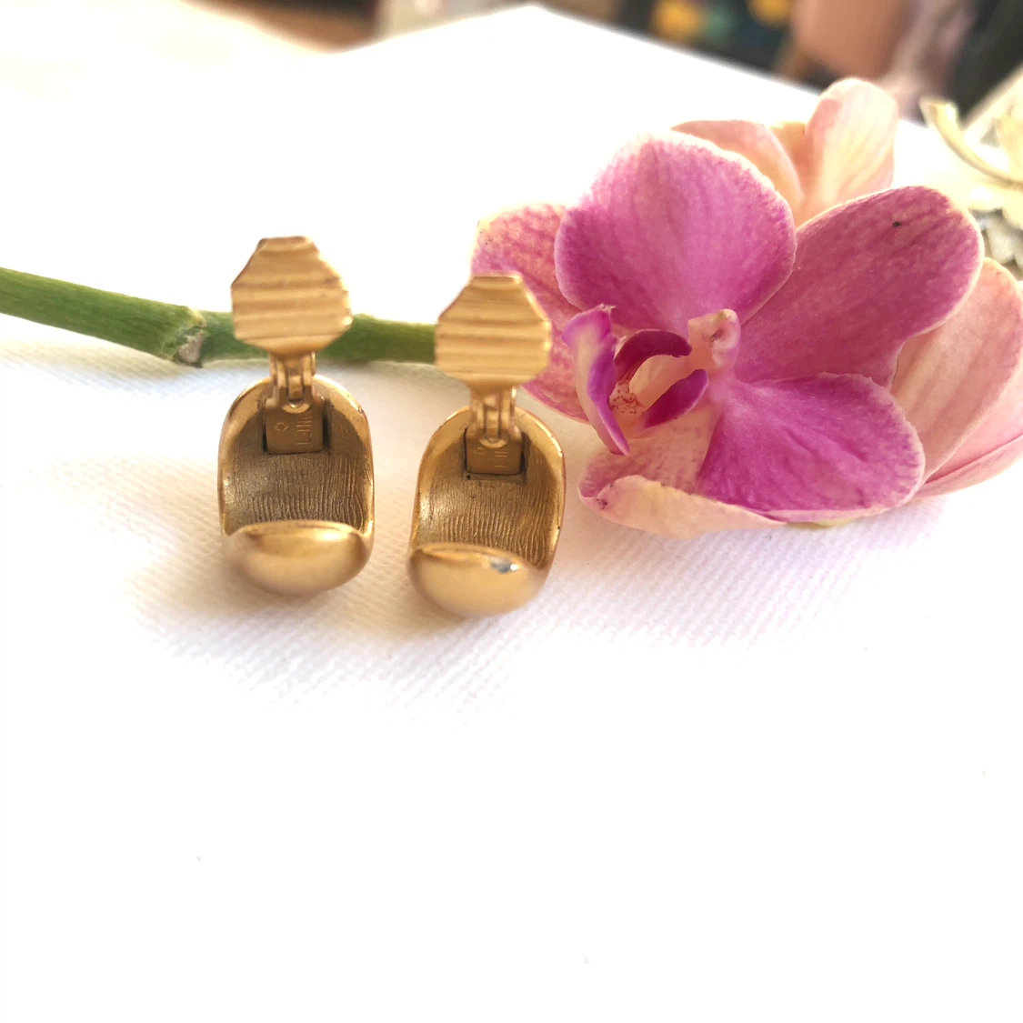 Monet Gold Tone Clip-On Hoop Earrings - photo 4