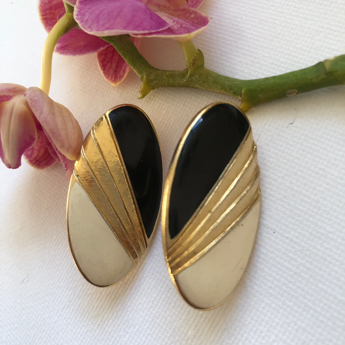Trifari Oval Clip-On Earrings