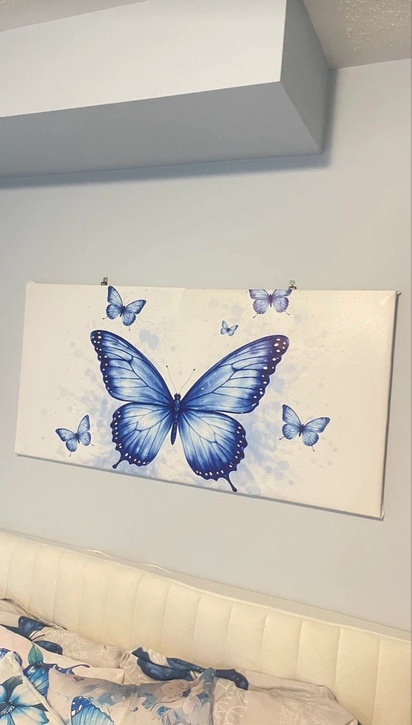 Canvas Wall Art - Blue Butterflies