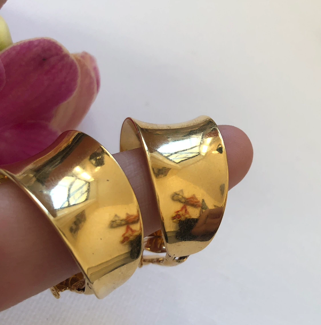 Trifari Gold-Tone Hoop Earrings
