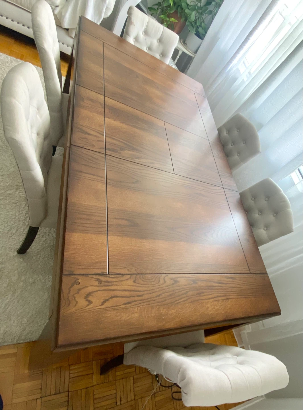 Wooden Dining Table Set with  Six Chairs - photo 3