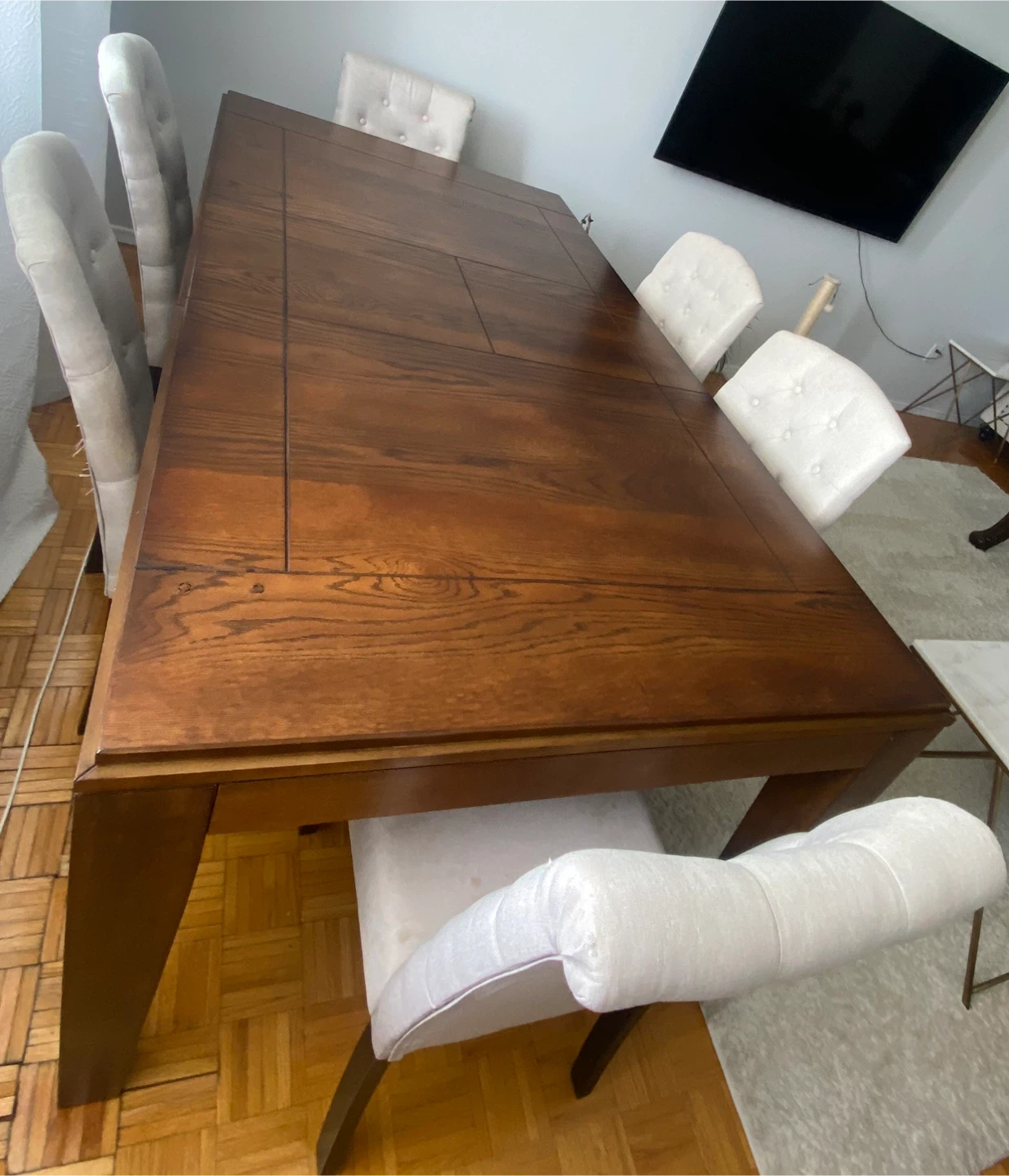 Wooden Dining Table Set with  Six Chairs - photo 5
