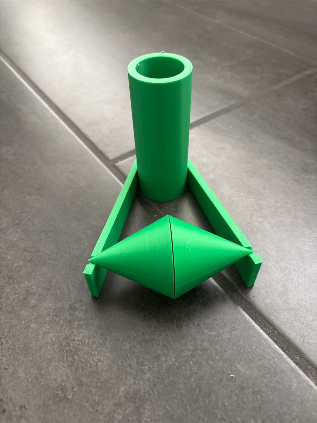 Green 3D Printed gravity cone