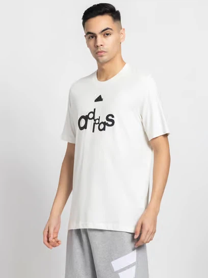 Adidas Men's White Graphic T-Shirt XL