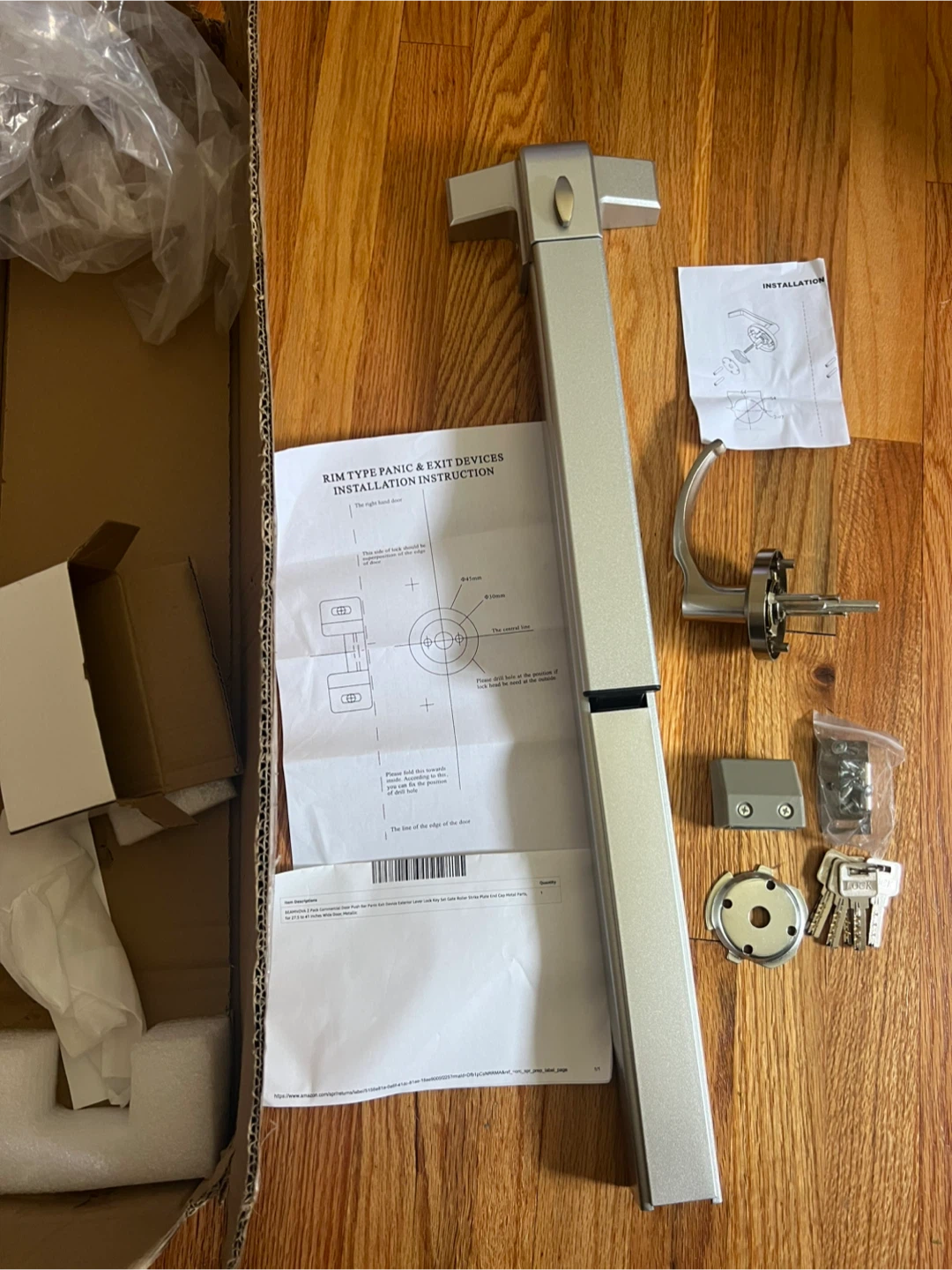 BEAMNOVA Commercial Rim Panic Exit Device Lever Lock