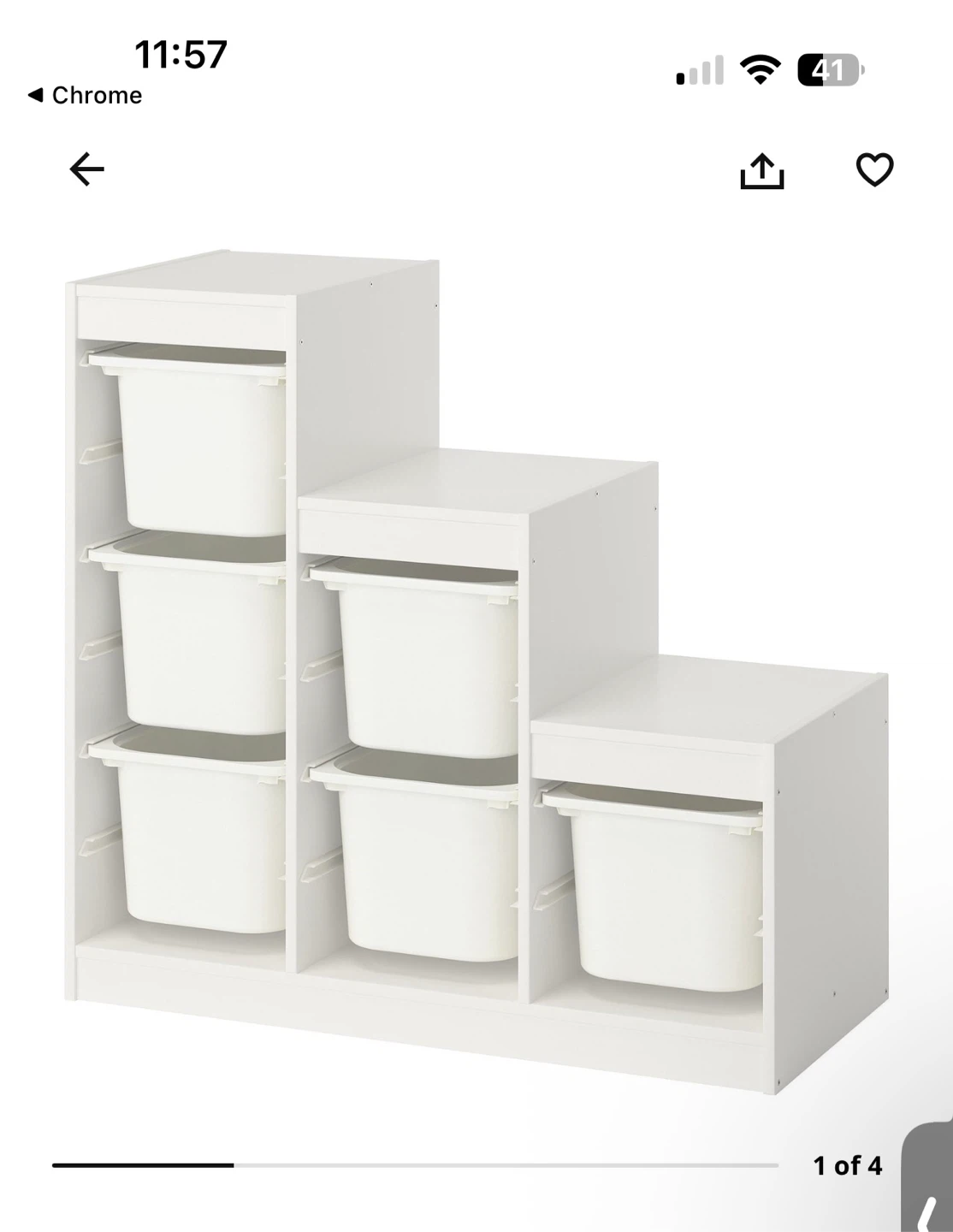 IKEA TROFAST Storage Unit with Bins
