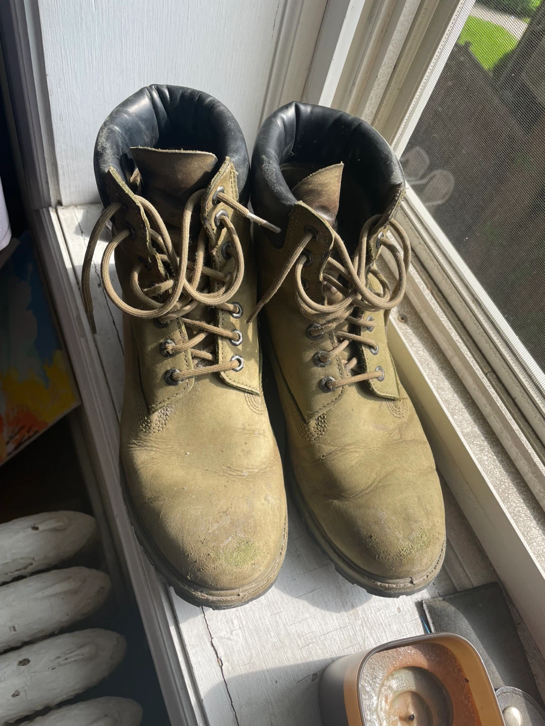 Green Timberland Boots Men’s size 11