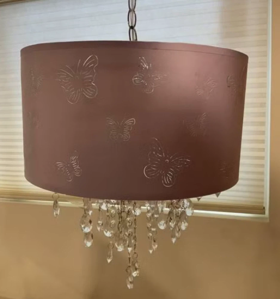Purple Butterfly Chandelier Pendant Light