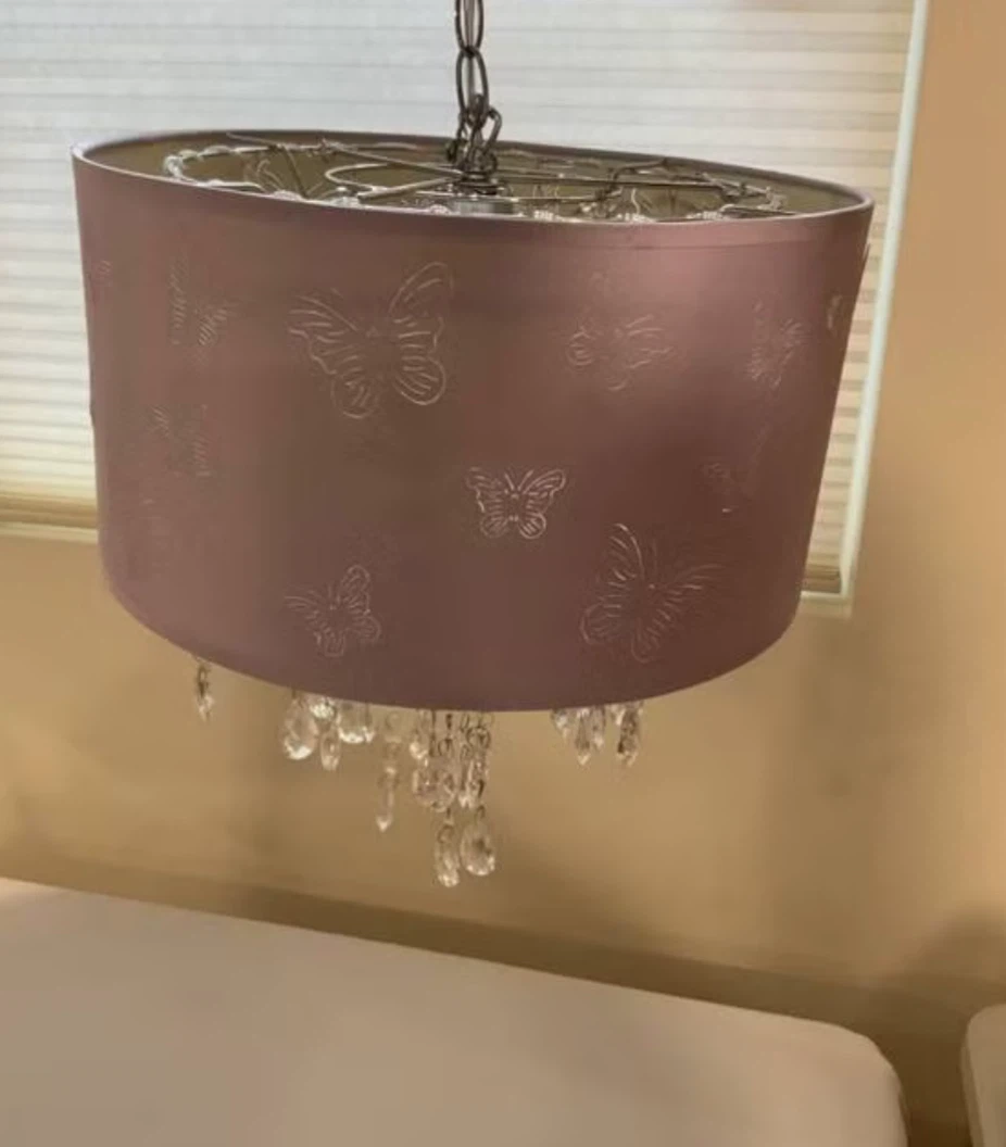 Purple Butterfly Chandelier Pendant Light - photo 3