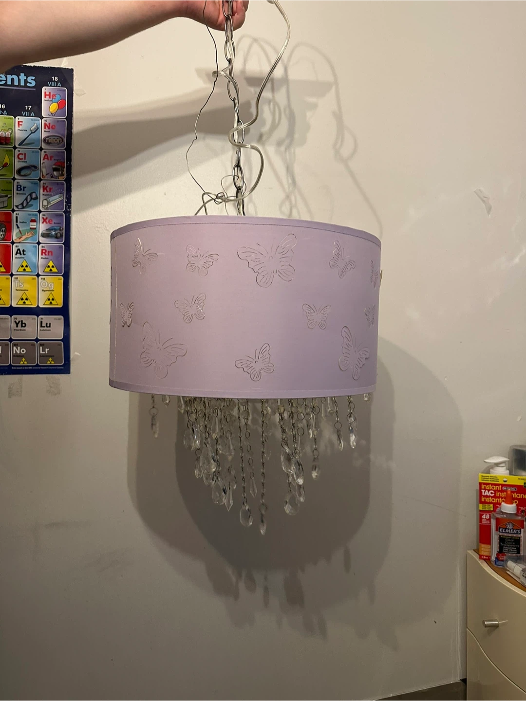 Purple Butterfly Chandelier Pendant Light - photo 5