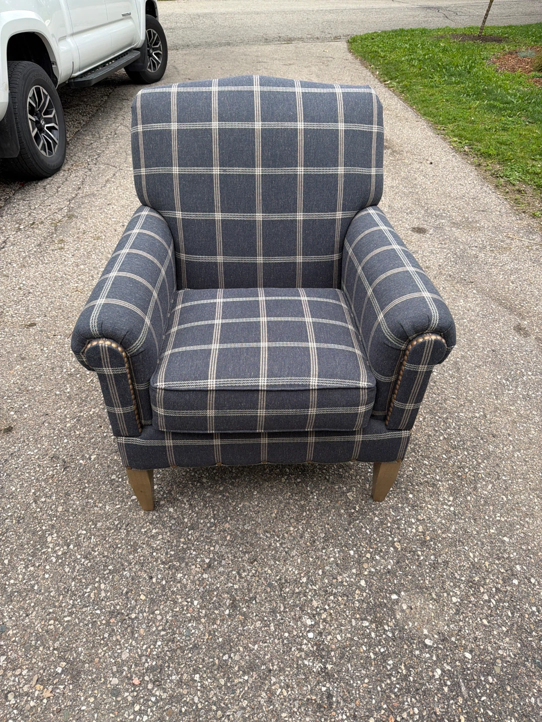 Plaid Accent Chair
