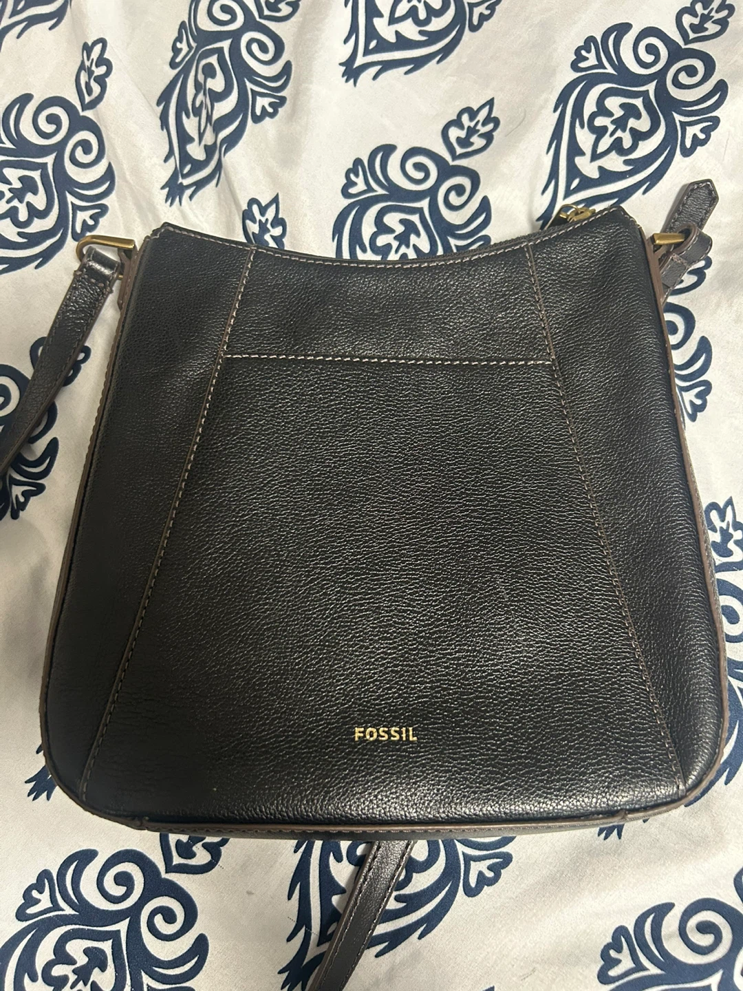 Fossil Black Leather Shoulder Bag - photo 2