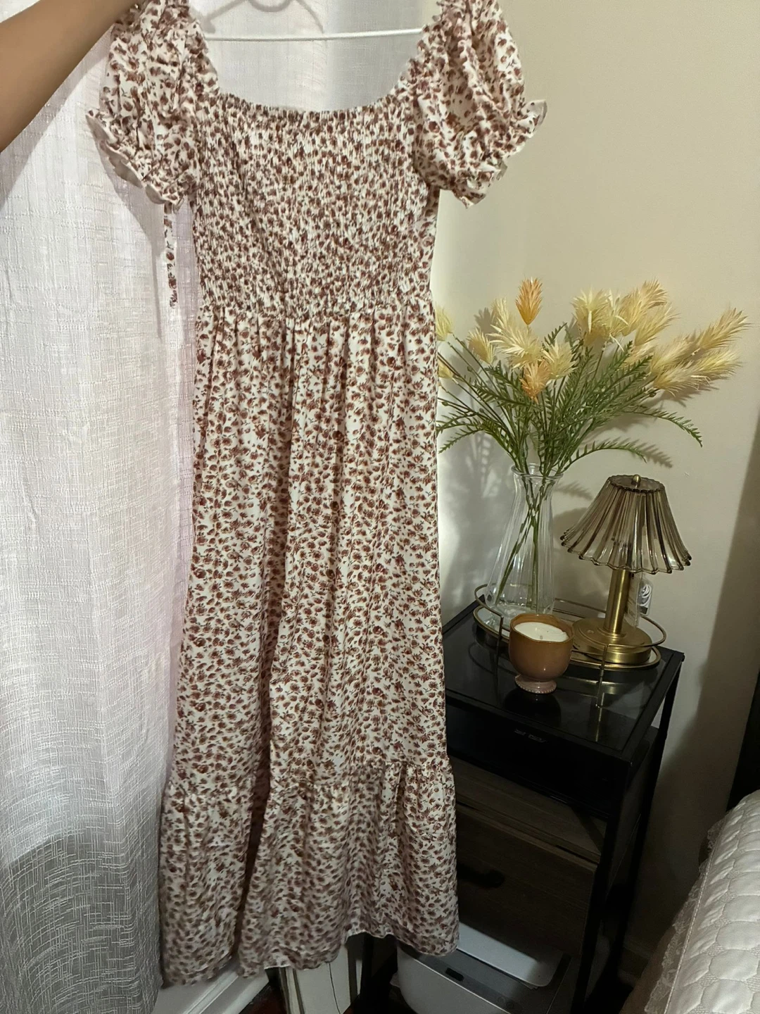 Floral Maxi Dress with Smocked Bodice