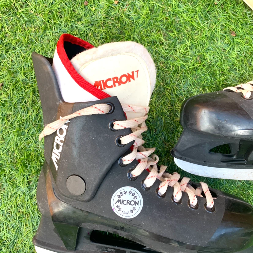 Ice Hockey Skates Adjustable Size 7-8 Black Micron 7 - photo 2