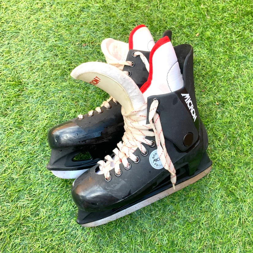 Ice Hockey Skates Adjustable Size 7-8 Black Micron 7 - photo 4